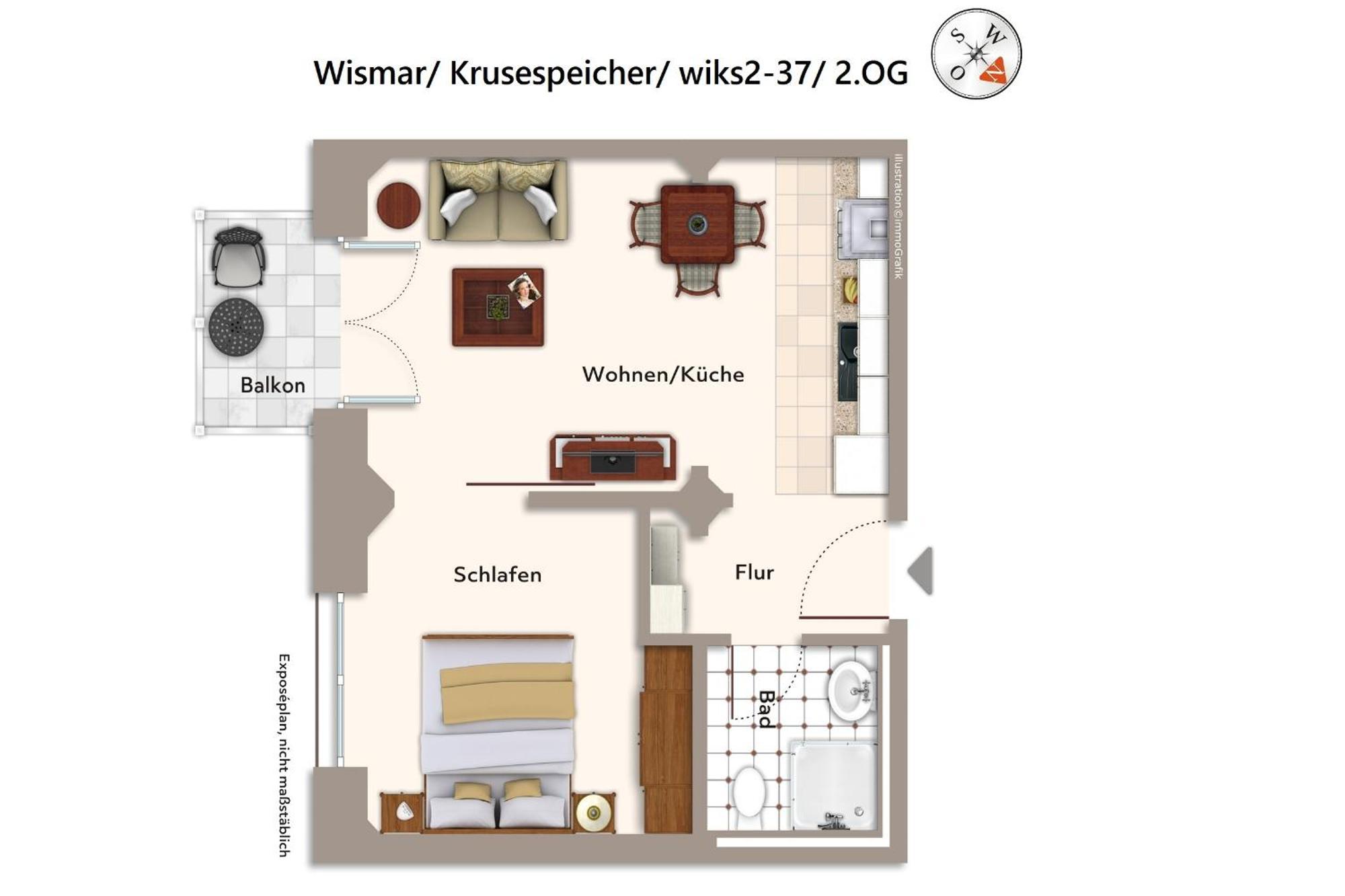 Apartment Krusespeicher Krusespeicher 2-37 Wismar